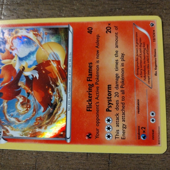 POKEMON DELPHOX 13/124 XY FATES COLLIDE RARE HOLO NEAR MINT. - Picture 5 of 12